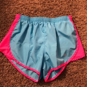 Bally- Light Blue/ hot pink active shorts